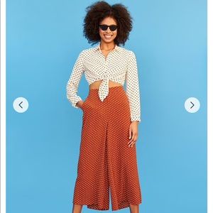 Polka dot wide leg pants from Forever21!💗